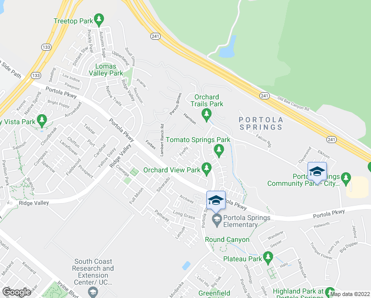 map of restaurants, bars, coffee shops, grocery stores, and more near 200 Firefly in Irvine