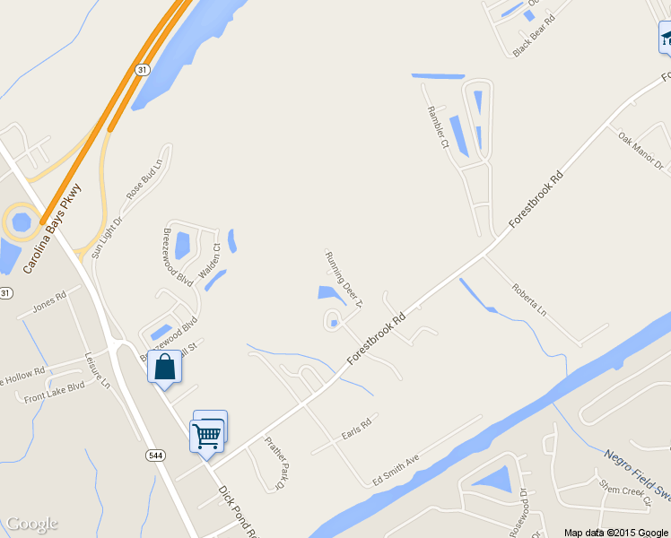 map of restaurants, bars, coffee shops, grocery stores, and more near Bear Claw Court in Myrtle Beach