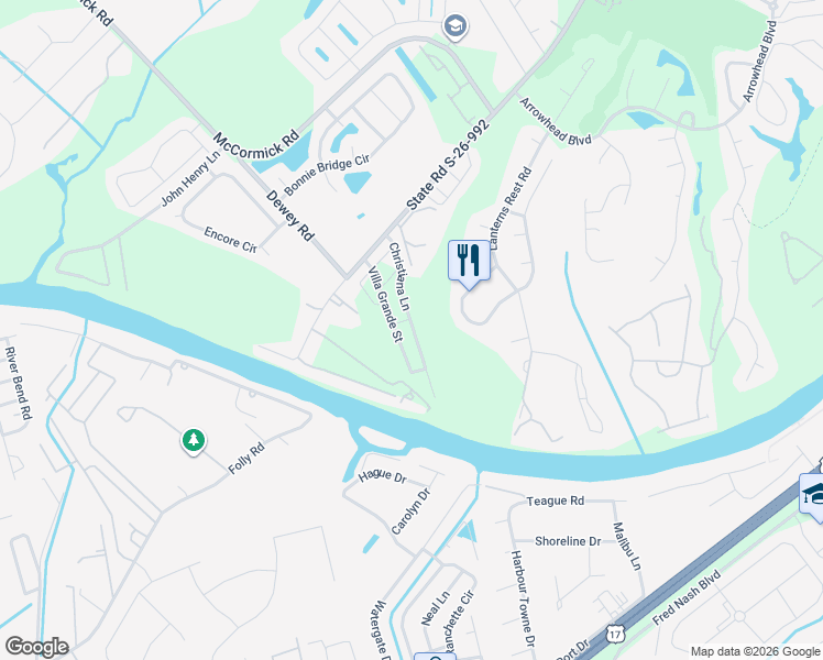 map of restaurants, bars, coffee shops, grocery stores, and more near 3748 Ducane Road in Myrtle Beach