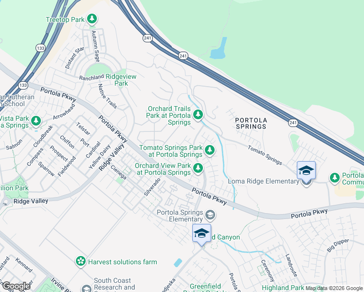 map of restaurants, bars, coffee shops, grocery stores, and more near 173 Firefly in Irvine
