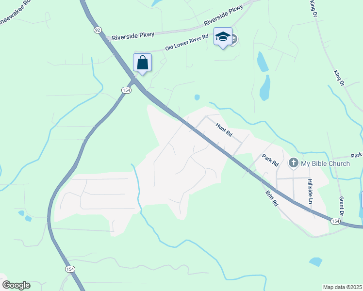 map of restaurants, bars, coffee shops, grocery stores, and more near 2395 River Run Drive in Douglasville