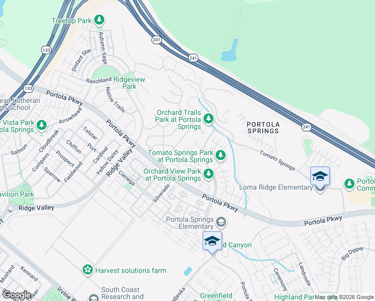 map of restaurants, bars, coffee shops, grocery stores, and more near 173 Firefly in Irvine