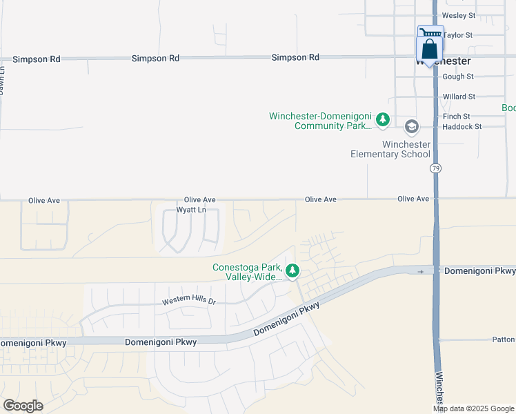 map of restaurants, bars, coffee shops, grocery stores, and more near 29045 Silver Stirrup Way in Winchester