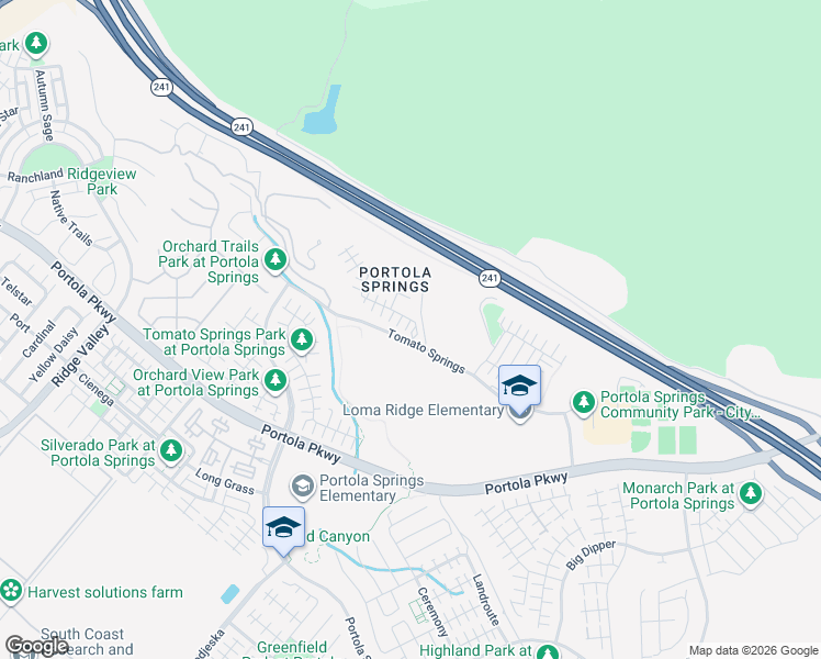 map of restaurants, bars, coffee shops, grocery stores, and more near 106 Falcon Ridge in Irvine