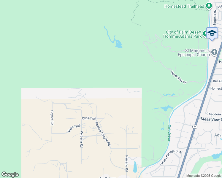 map of restaurants, bars, coffee shops, grocery stores, and more near Stone Eagle Drive in Palm Desert
