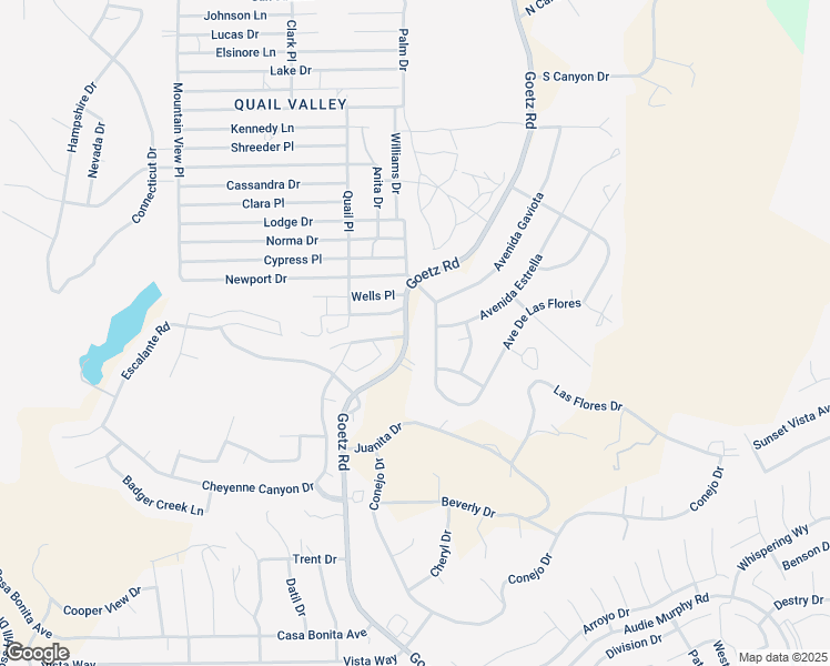 map of restaurants, bars, coffee shops, grocery stores, and more near 29036 Goetz Road in Canyon Lake