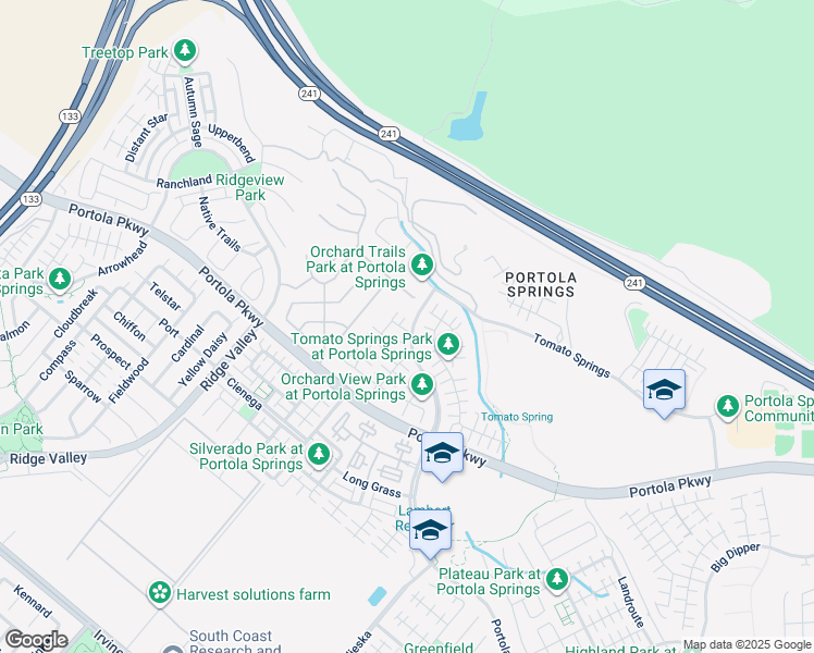 map of restaurants, bars, coffee shops, grocery stores, and more near 162 Firefly in Irvine
