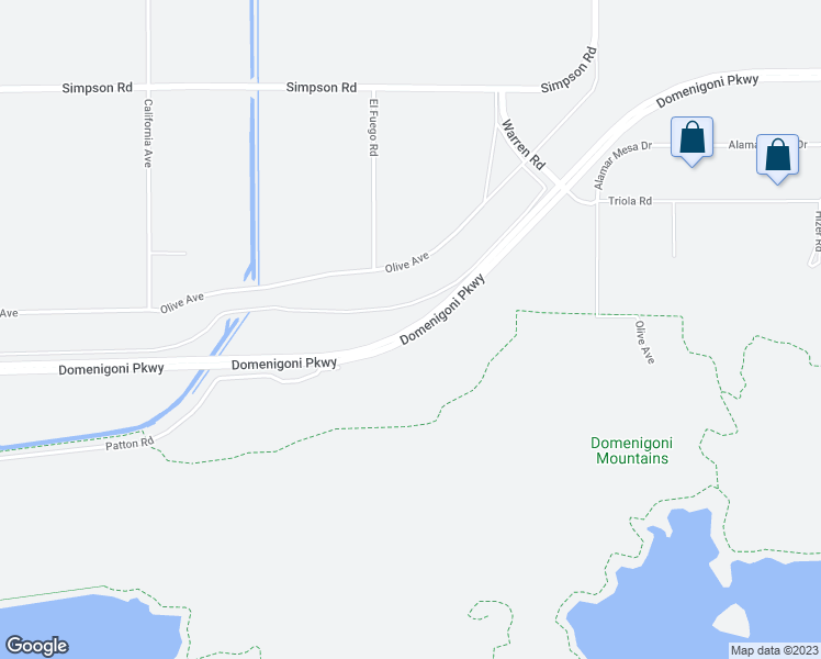 map of restaurants, bars, coffee shops, grocery stores, and more near Domenigoni Parkway in Winchester