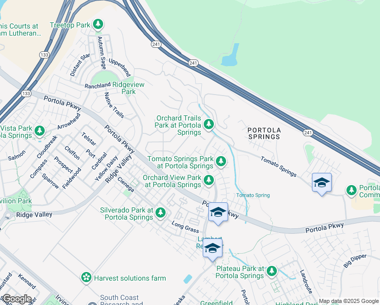 map of restaurants, bars, coffee shops, grocery stores, and more near 162 Firefly in Irvine