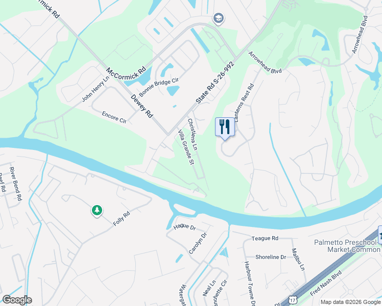 map of restaurants, bars, coffee shops, grocery stores, and more near 1991 Burcale Road in Myrtle Beach