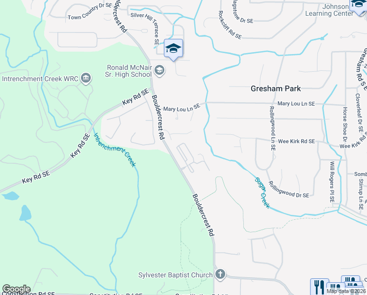 map of restaurants, bars, coffee shops, grocery stores, and more near 1996 Bouldercrest Road in Atlanta