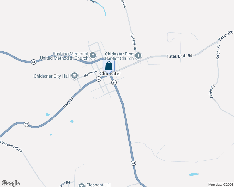 map of restaurants, bars, coffee shops, grocery stores, and more near 5246 West Main Street in Chidester