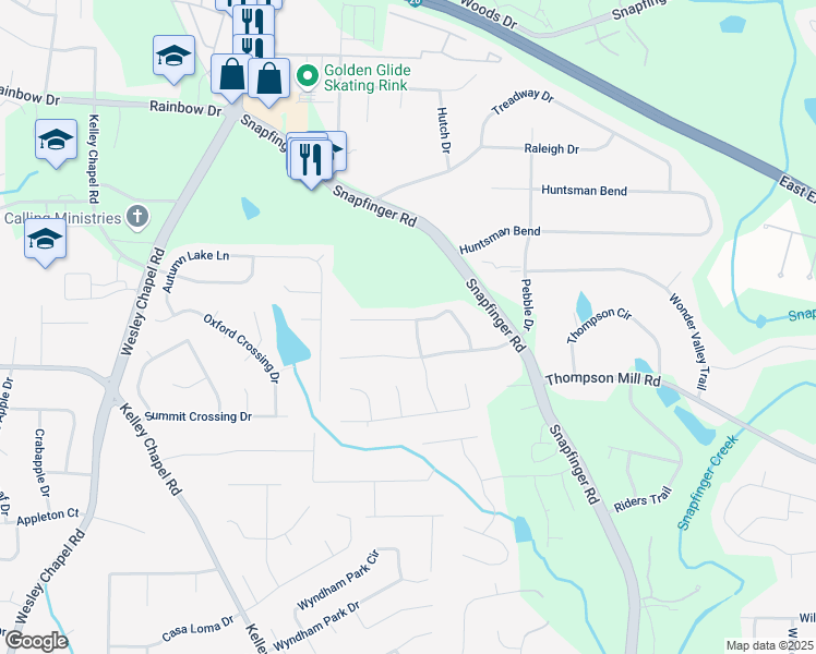 map of restaurants, bars, coffee shops, grocery stores, and more near 4347 Pleasant Ridge Road in Decatur
