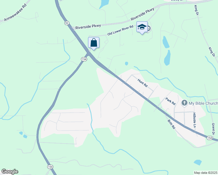 map of restaurants, bars, coffee shops, grocery stores, and more near 3752 Chattahoochee Drive in Douglasville