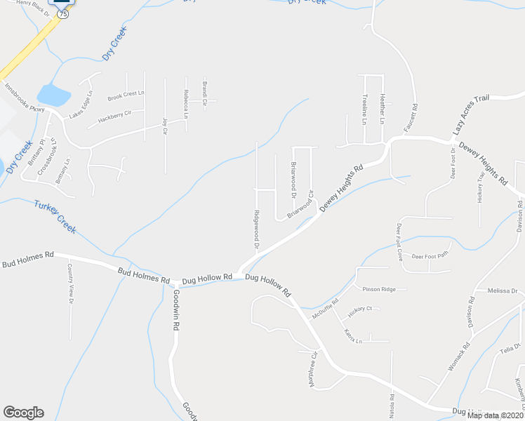 map of restaurants, bars, coffee shops, grocery stores, and more near 6779 Ridgewood Drive in Pinson