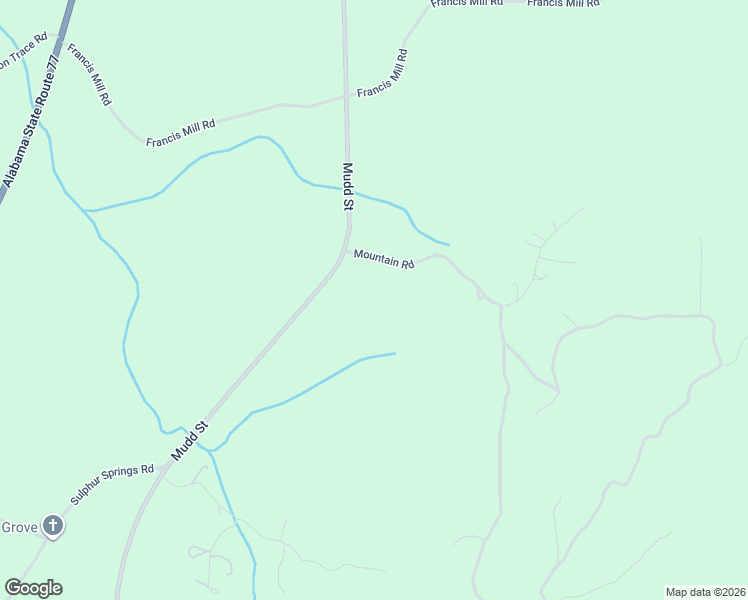 map of restaurants, bars, coffee shops, grocery stores, and more near 7500 Mudd Street in Ohatchee