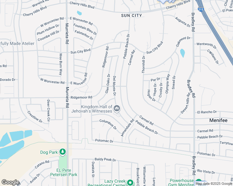 map of restaurants, bars, coffee shops, grocery stores, and more near 28980 Del Monte Drive in Menifee