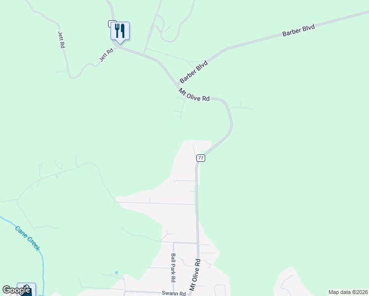 map of restaurants, bars, coffee shops, grocery stores, and more near 1228 Whitten Road in Mount Olive