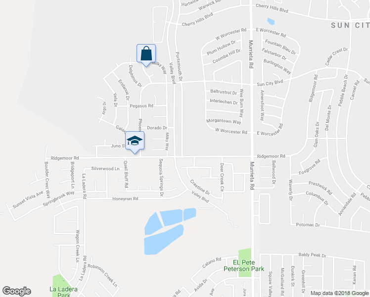 map of restaurants, bars, coffee shops, grocery stores, and more near 28954 Portsmouth Drive in Menifee
