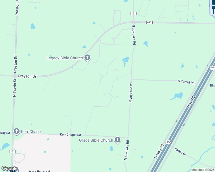 map of restaurants, bars, coffee shops, grocery stores, and more near 233 Woodland Hills Drive in Sherman