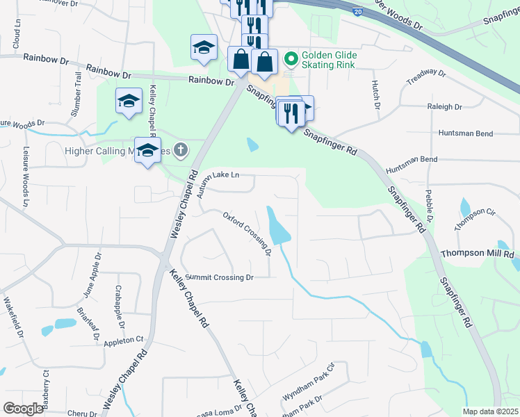 map of restaurants, bars, coffee shops, grocery stores, and more near 2908 Arbor Place in Decatur