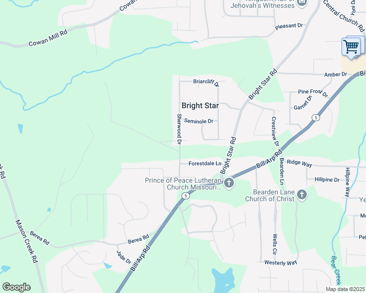 map of restaurants, bars, coffee shops, grocery stores, and more near 6668 Prinston Circle in Douglasville