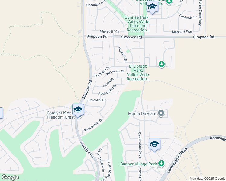 map of restaurants, bars, coffee shops, grocery stores, and more near 29183 Abelia Glen Street in Menifee
