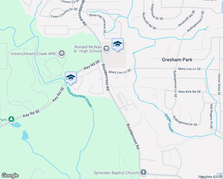 map of restaurants, bars, coffee shops, grocery stores, and more near 2951 Sugarcreek Lane in Atlanta
