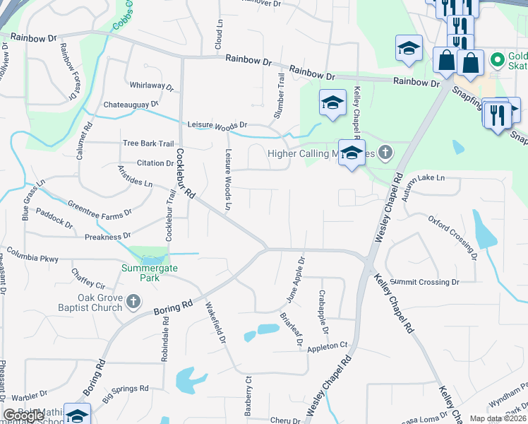 map of restaurants, bars, coffee shops, grocery stores, and more near 2901 Greenspan Court in Decatur