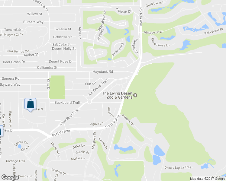 map of restaurants, bars, coffee shops, grocery stores, and more near 73746 Manzanita Court in Palm Desert