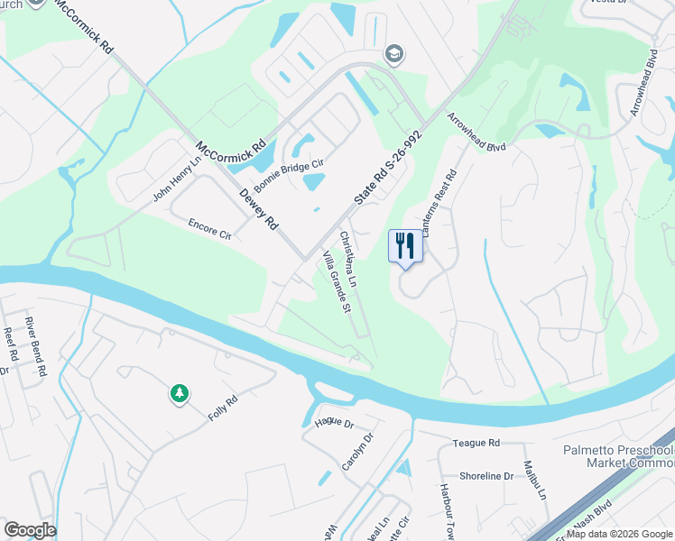 map of restaurants, bars, coffee shops, grocery stores, and more near 1991 Burcale Road in Myrtle Beach