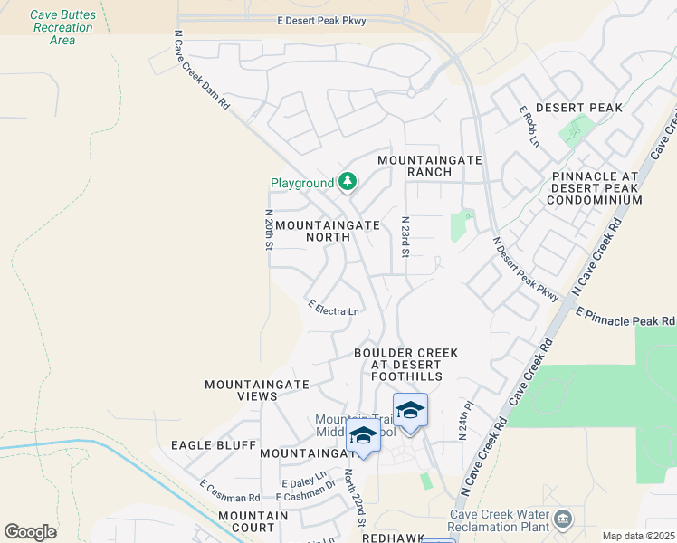map of restaurants, bars, coffee shops, grocery stores, and more near 23604 North 21st Place in Phoenix