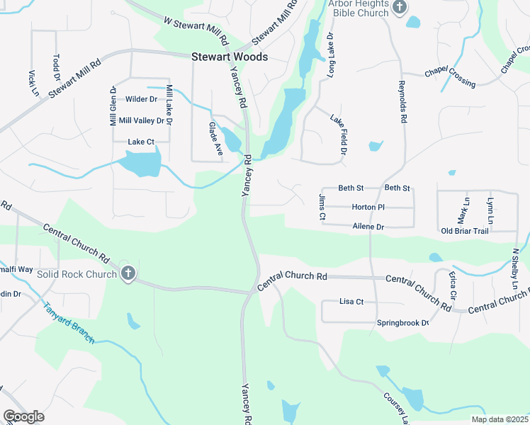 map of restaurants, bars, coffee shops, grocery stores, and more near 5191 Saint Charles Place in Douglasville