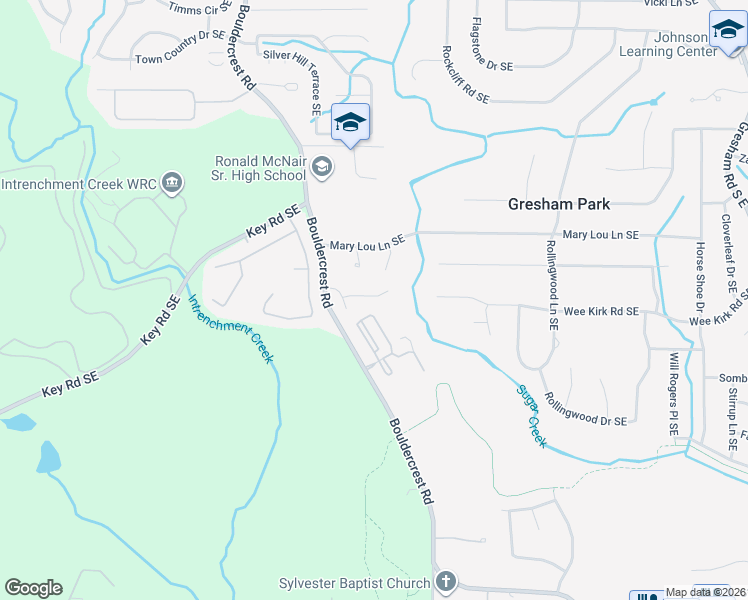 map of restaurants, bars, coffee shops, grocery stores, and more near 1617 Sugar Downs Court Southeast in Atlanta