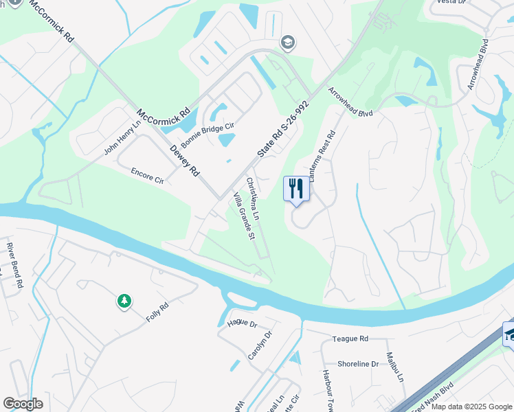 map of restaurants, bars, coffee shops, grocery stores, and more near 1991 Burcale Road in Myrtle Beach