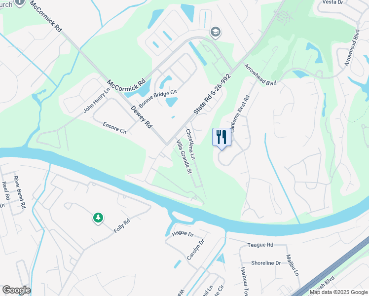 map of restaurants, bars, coffee shops, grocery stores, and more near 1991 Burcale Road in Myrtle Beach