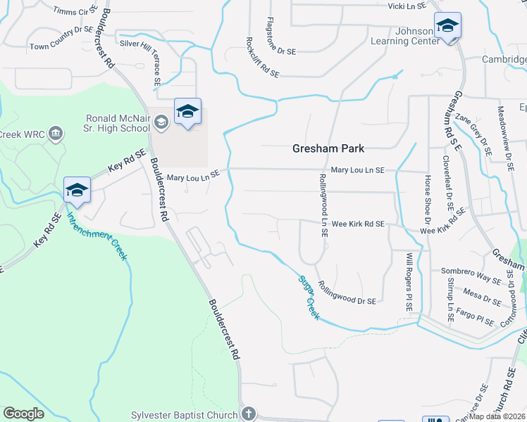 map of restaurants, bars, coffee shops, grocery stores, and more near 1712 Wee Kirk Road Southeast in Atlanta