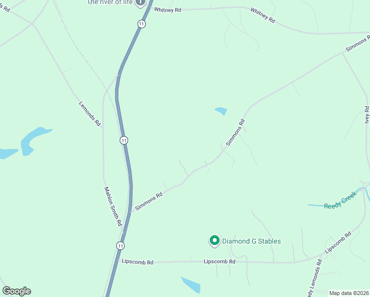 map of restaurants, bars, coffee shops, grocery stores, and more near 1165 Simmons Road in Social Circle