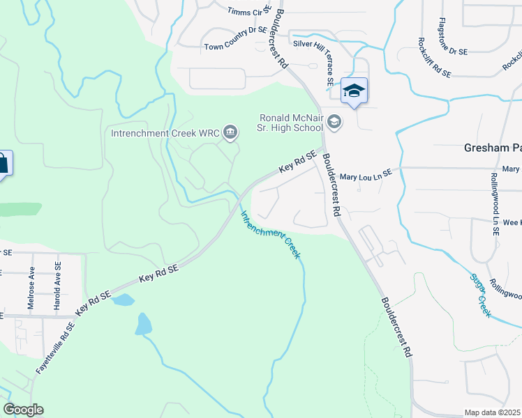 map of restaurants, bars, coffee shops, grocery stores, and more near 2995 Boulder Walk Court Southeast in Atlanta