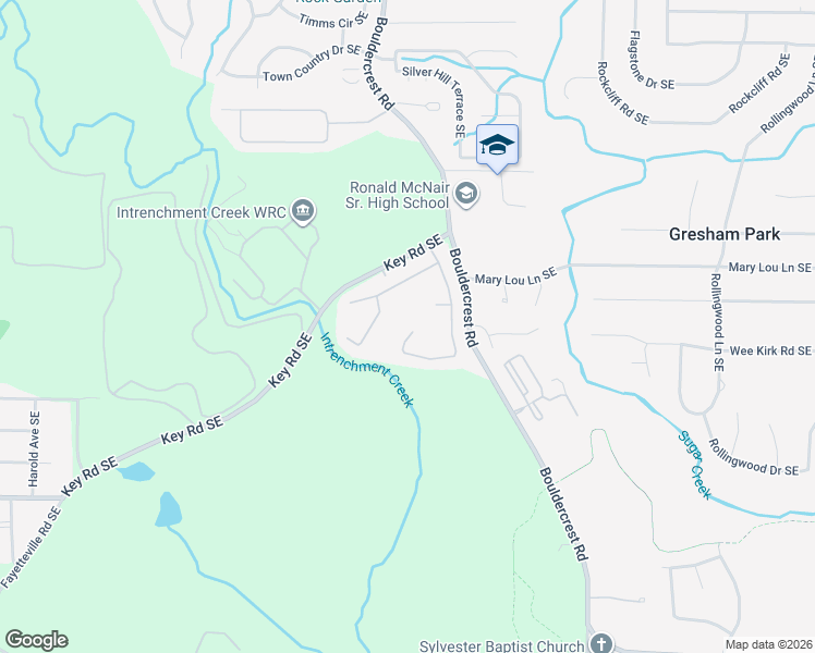 map of restaurants, bars, coffee shops, grocery stores, and more near 1505 Boulder Walk Drive Southeast in Atlanta