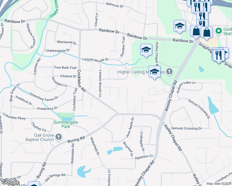 map of restaurants, bars, coffee shops, grocery stores, and more near 2901 Greenspan Court in Decatur