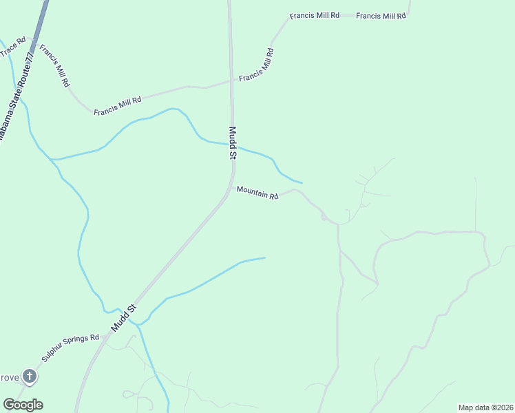 map of restaurants, bars, coffee shops, grocery stores, and more near 7500 Mudd Street in Ohatchee