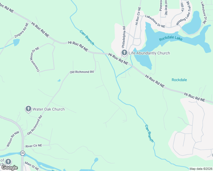 map of restaurants, bars, coffee shops, grocery stores, and more near 3006 Granite Drive Northeast in Conyers