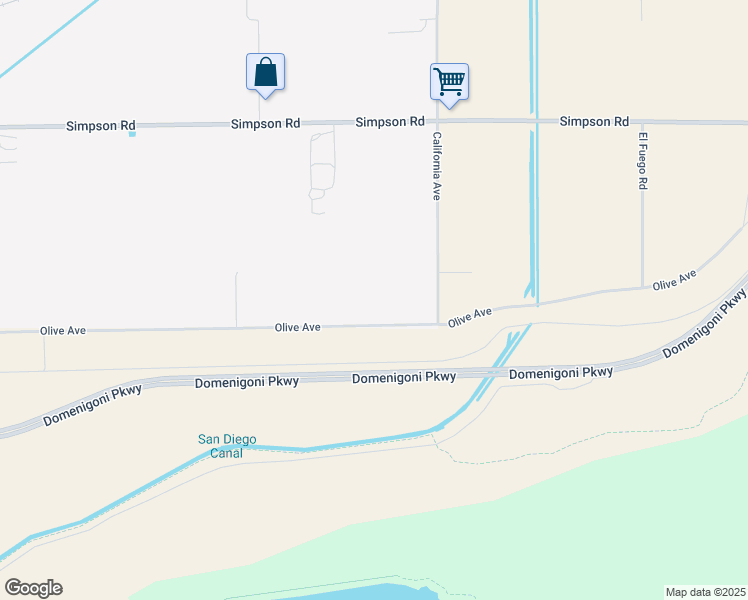 map of restaurants, bars, coffee shops, grocery stores, and more near 34870 Olive Avenue in Winchester