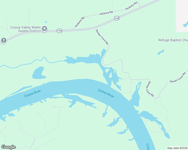 map of restaurants, bars, coffee shops, grocery stores, and more near Denas Cove Road in Ragland