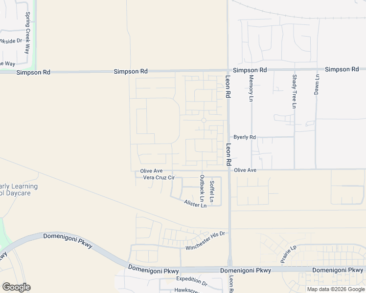 map of restaurants, bars, coffee shops, grocery stores, and more near Olive Avenue in Winchester