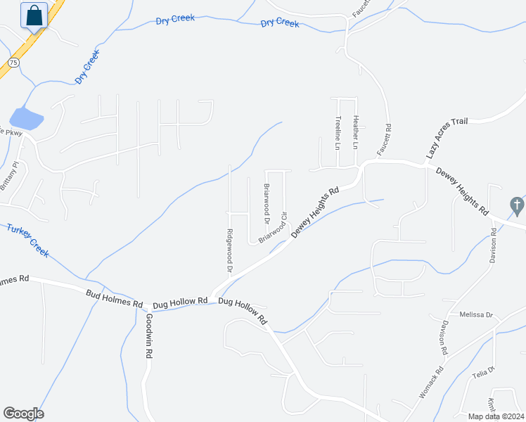 map of restaurants, bars, coffee shops, grocery stores, and more near 6840 Briarwood Drive in Pinson