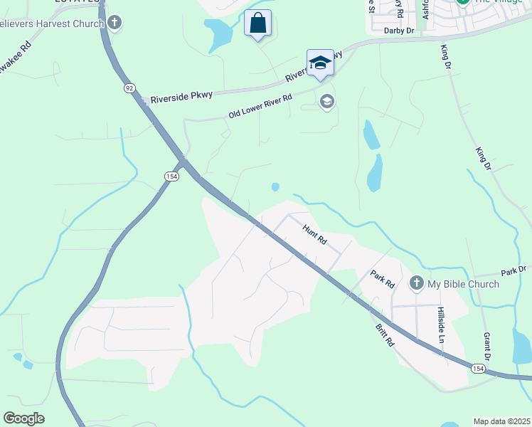 map of restaurants, bars, coffee shops, grocery stores, and more near 3800 Fairburn Road in Douglasville