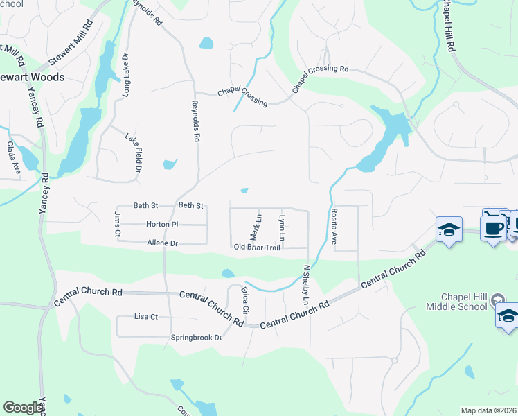 map of restaurants, bars, coffee shops, grocery stores, and more near 5011 Old Briar Trail in Douglasville