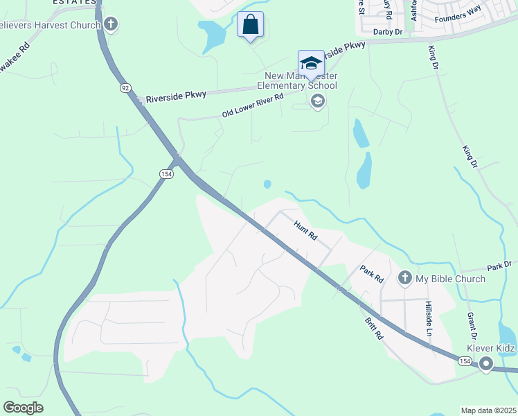 map of restaurants, bars, coffee shops, grocery stores, and more near 3800 Fairburn Road in Douglasville